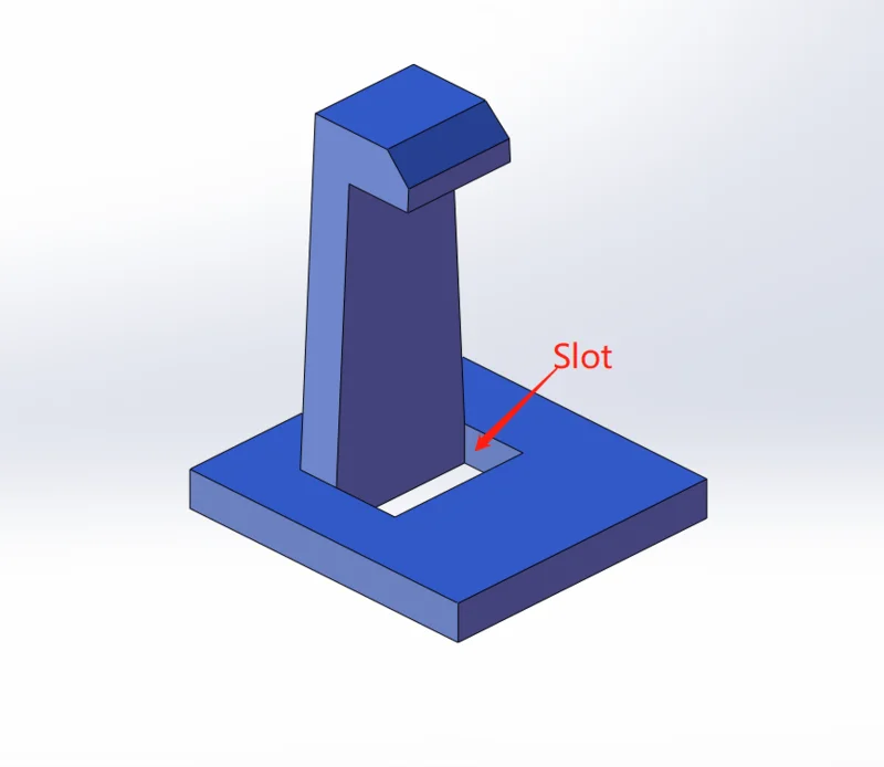 Add slot to undercut to remove interlocking features