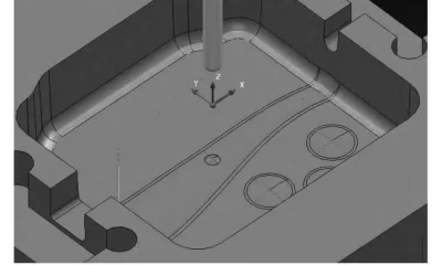 Figure 5 Cavity R angle optimization finishing tool path
