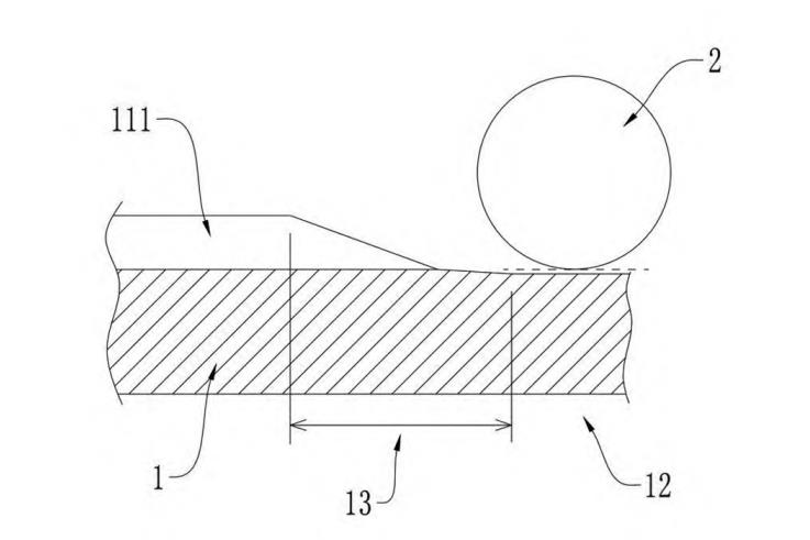 Fig. 5 Cross sectional view of the screw groove in the extension direction