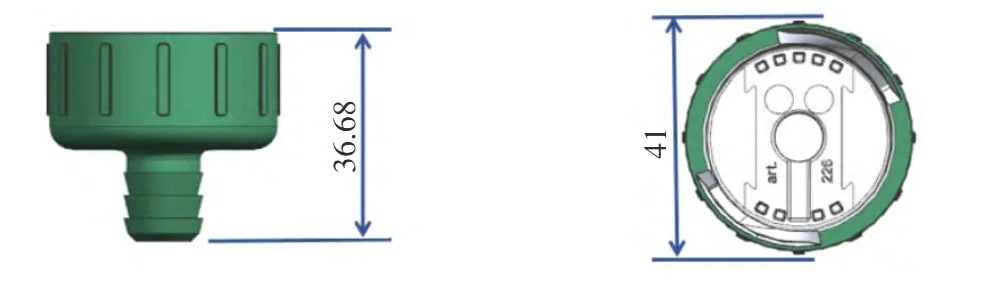 Fig. 1 One injection molded part