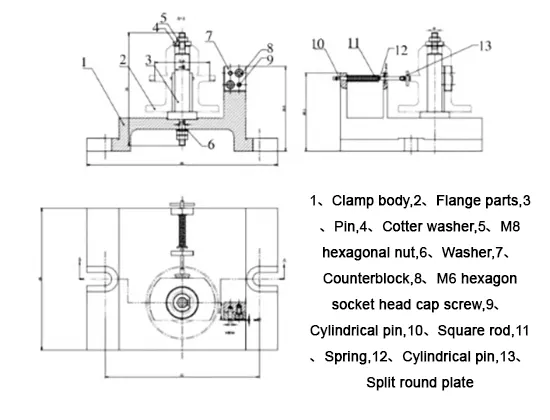 Fig. 6 General assembly of the fixture