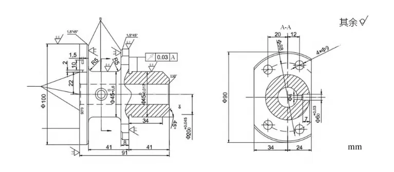 Figure 1 shows the flange parts diagram