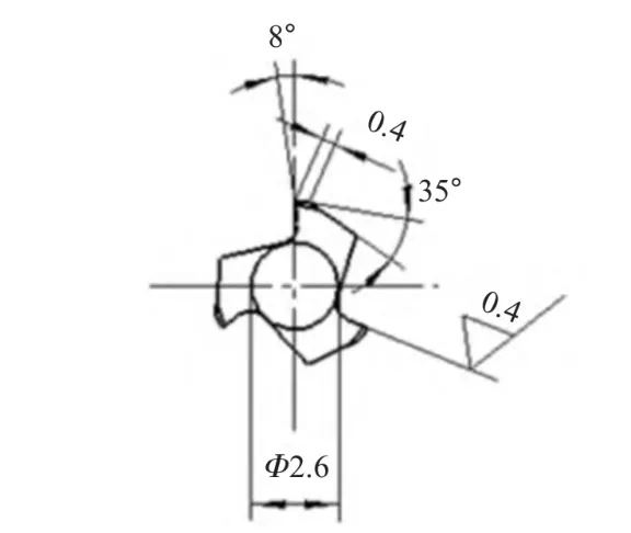 Figure 3 Improved straight tap groove structure (unit mm)
