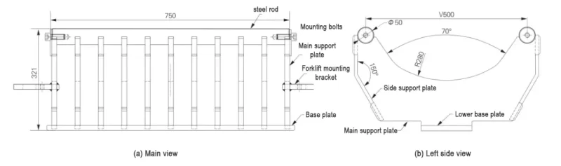 Figure 13 V500 lower die structure