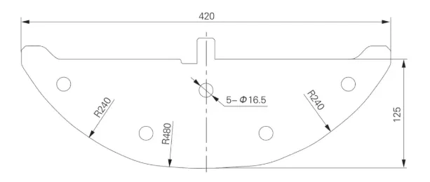 Figure 15 Final R290mm upper mold