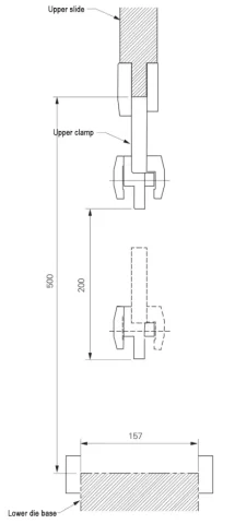 Figure 4 Bending Machine Maximum Opening and Stroke