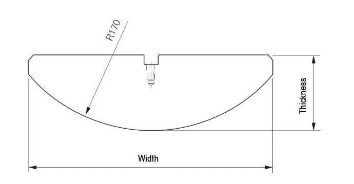 Figure 5 Key parameters of the upper die