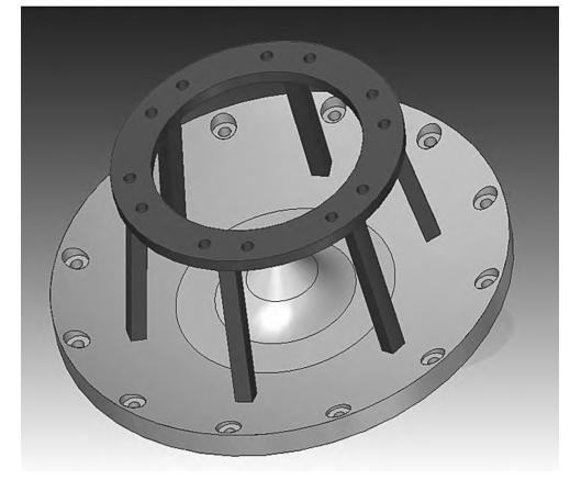 Figure 2 Three dimensional model of the flow cone