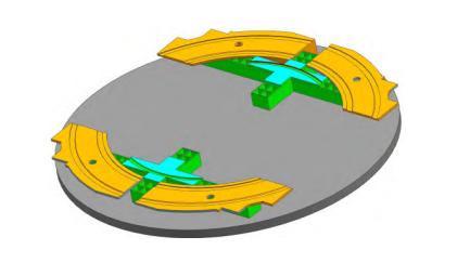 Figure 7 Layout Diagram for Machining Guide Rail Mounting on Vertical Lathe