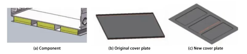 Figure 2 Component cross section and cover plate structure