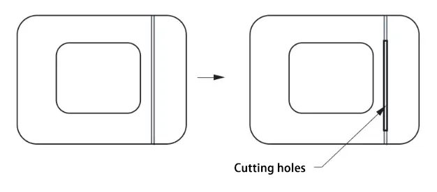 Figure 8. Methods for solving the problem of holes being close to bending edges using laser cutting technology