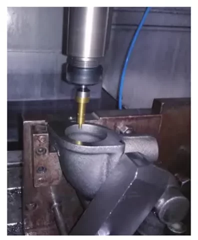 Figure 3 Machining center process programmed milling and edge finding using an edge finder Figure 3 Machining center process programmed milling and edge finding using an edge finder