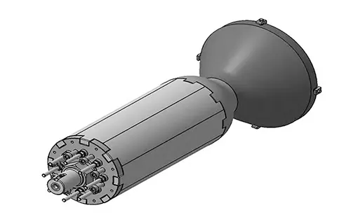 Figure 3. 3D view of the internal support fixture